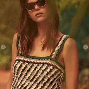 Veronica Beard Livina Crochet Tank Size S, MSRP $348